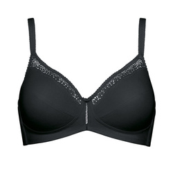 Czarny Biustonosz bez fiszbin Triumph Cotton Beauty N