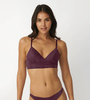 Biustonosz sloggi ZERO Lace 2.0 Longline Bra kolor CLARET