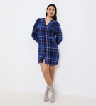 Koszula nocna Triumph Boyfriend NDW 01 X Checks BLUE - DARK COMBINATION
