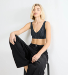 Miękki biustonosz bez fiszbin sloggi ZERO Feel 2.0 Festive Bralette BLACK COMBINATION