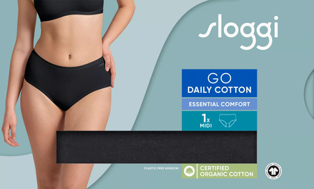 Majtki Damskie sloggi GO Daily Cotton Midi kolor BLACK