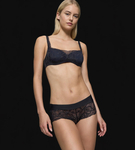 Czarny Biustonosz Body Make-Up Illusion Lace Balconette