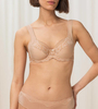 Biustonosz z fiszbinami Triumph Modern Lace+Cotton W02 NEUTRAL BEIGE