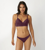 Biustonosz sloggi ZERO Lace 2.0 Longline Bra kolor CLARET