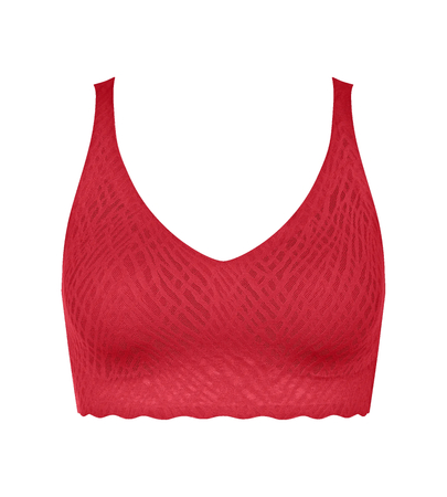 Miękki biustonosz bez fiszbin sloggi ZERO Feel Bliss Festive Bralette SHANGHAI RED