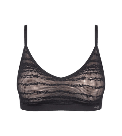 Czarny Biustonosz sloggi FREE Evolve PU Lace