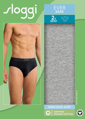 Majtki sloggi men EVER Ease Brief 2P DARK GREY MELANGE