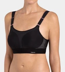 Czarny Bezfiszbinowy biustonosz sportowy Triaction Extreme Lite N