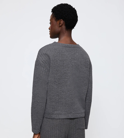 Sweter Triumph Cozy Comfort Top Quilted  DARK GREY MELANGE