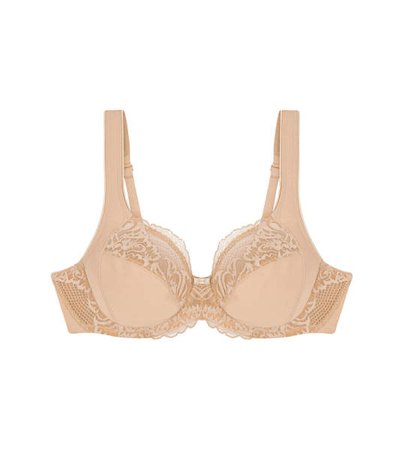 Biustonosz z fiszbinami Triumph Modern Lace+Cotton W02 NEUTRAL BEIGE