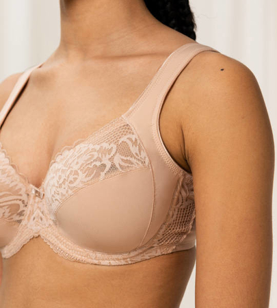 Biustonosz z fiszbinami Triumph Modern Lace+Cotton W02 NEUTRAL BEIGE