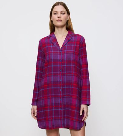Damska koszula nocna Boyfriend NDW 01 X Checks RED PRINTS