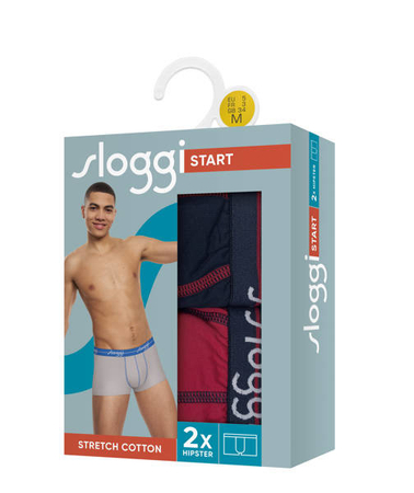 Majtki Męskie sloggi men Start Hipster C2P box BLUE - DARK COMBINATION