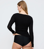 Czarna Koszulka Triumph Beauty Layers Top Scoop Neck