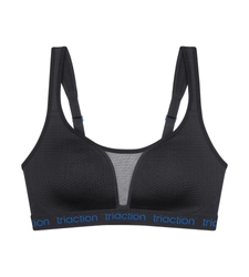 Usztywniany Czarny bezfiszbinowy  Biustonosz sportowy Triumph Triaction Energy Lite P EX