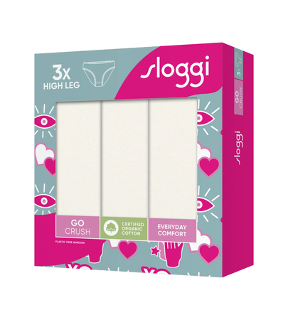 Białe Majtki sloggi GO Crush High leg C3P
