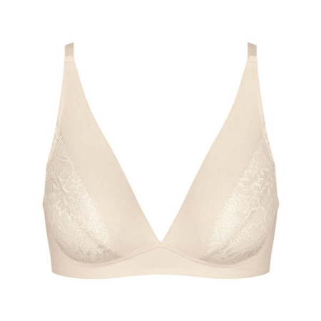 Miękki biustonosz bez fiszbin Triumph Vivid Spotlight N X kolor CAMEO BEIGE