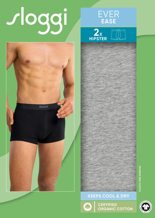 Majtki sloggi men EVER Ease Hipster 2P DARK GREY MELANGE