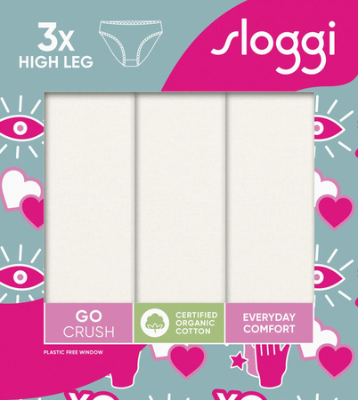 Białe Majtki sloggi GO Crush High leg C3P
