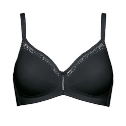 Czarny Biustonosz bez fiszbin Triumph Cotton Beauty N