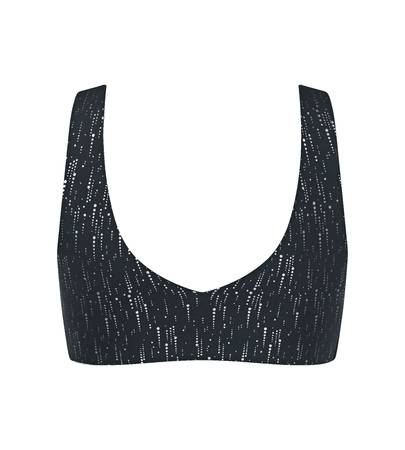 Miękki biustonosz bez fiszbin sloggi ZERO Feel 2.0 Festive Bralette BLACK COMBINATION