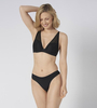 Majtki Triumph Aura Spotlight High Leg String kolor Czarny