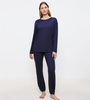 Piżama Triumph Endless Comfort PK 01 LSL  BLUE - DARK COMBINATION