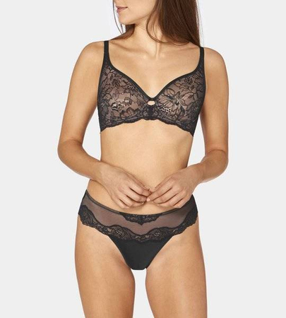 Czarny Biustonosz z fiszbiną Triumph Amourette Charm W02