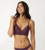 Biustonosz sloggi ZERO Lace 2.0 Longline Bra kolor CLARET