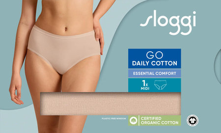 Majtki sloggi GO Daily Cotton Midi NEW BEIGE