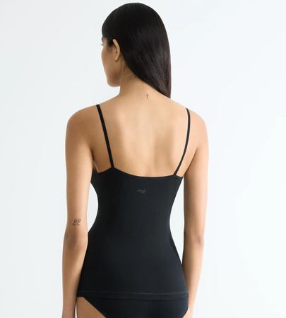 Czarna Koszulka sloggi GO Daily Cotton Spaghetti Top