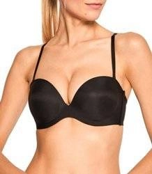 Czarny usztywniany Biustonosz z fiszbinami Triumph Stepy Soft 01 WDP