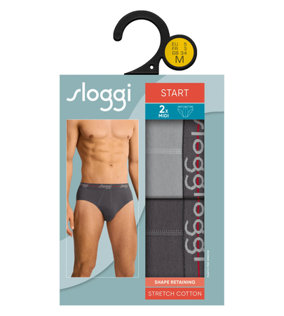 Majtki sloggi men Start Midi C2P box BLACK PRINTS