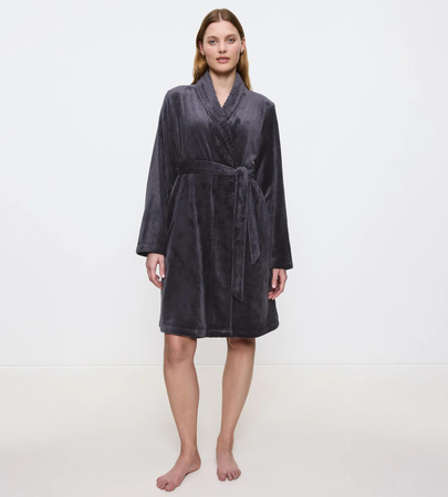 Szlafrok Triumph Robes Fleece Robe 01  INK GREY