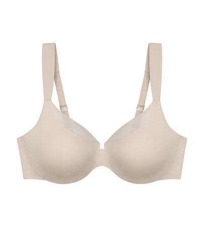 Biustonosz z fiszbinami typu minimizer Triumph BMU Illusion Curve W01 NUDE BEIGE
