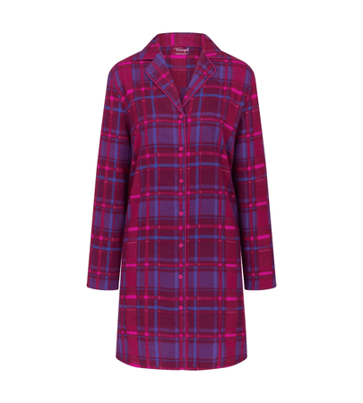 Damska koszula nocna Boyfriend NDW 01 X Checks RED PRINTS