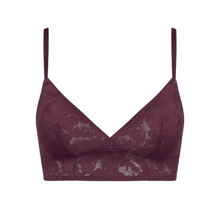 Biustonosz sloggi ZERO Lace 2.0 Longline Bra kolor CLARET