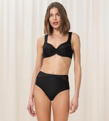 Biustonosz z fiszbinami Triumph Modern Lace+Cotton W02 BLACK