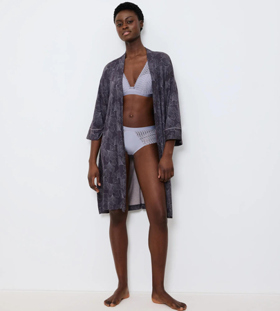 Szlafrok Triumph Aura Spotlight Robe 01  GREY COMBINATION