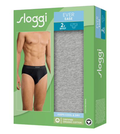 Majtki sloggi men EVER Ease Brief 2P DARK GREY MELANGE