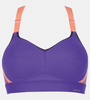 Fioletowy Biustonosz sportowy Triumph z usztywnianymi miseczkami Triaction Hybrid Lite P